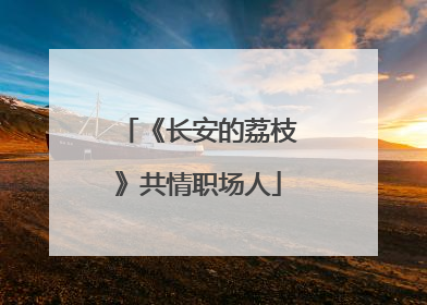 《长安的荔枝》共情职场人