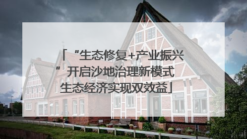“生态修复+产业振兴”开启沙地治理新模式 生态经济实现双效益