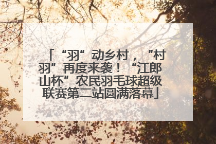 “羽”动乡村，“村羽”再度来袭！“江郎山杯”农民羽毛球超级联赛第二站圆满落幕