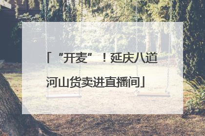 “开麦”！延庆八道河山货卖进直播间