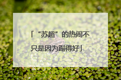 “苏超”的热闹不只是因为踢得好
