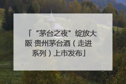 “茅台之夜”绽放大阪 贵州茅台酒（走进系列）上市发布