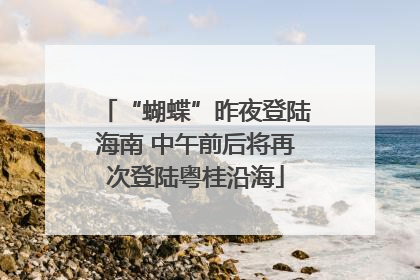 “蝴蝶”昨夜登陆海南 中午前后将再次登陆粤桂沿海