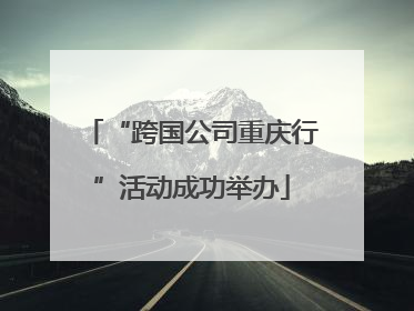 “跨国公司重庆行”活动成功举办