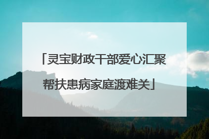 灵宝财政干部爱心汇聚 帮扶患病家庭渡难关