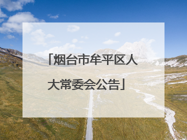 烟台市牟平区人大常委会公告