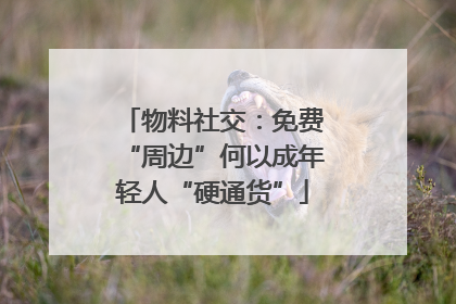 物料社交：免费“周边”何以成年轻人“硬通货”