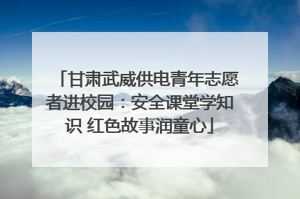 甘肃武威供电青年志愿者进校园：安全课堂学知识 红色故事润童心