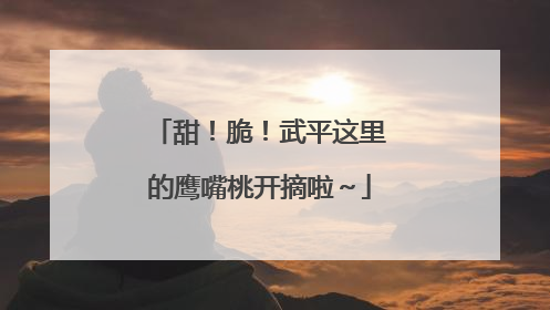 甜！脆！武平这里的鹰嘴桃开摘啦～