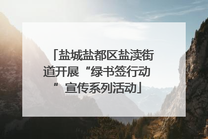 盐城盐都区盐渎街道开展“绿书签行动”宣传系列活动