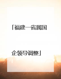 福建一省属国企领导调整