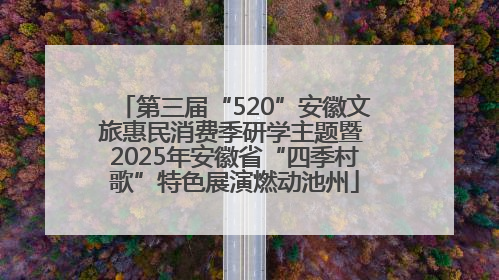 第三届“520”安徽文旅惠民消费季研学主题暨 2025年安徽省“四季村歌”特色展演燃动池州