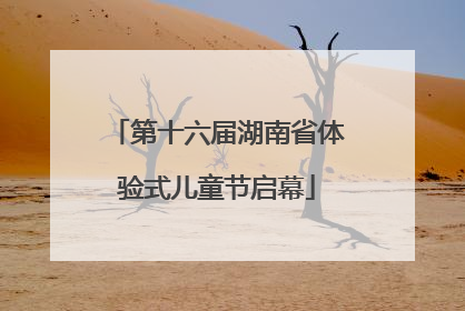 第十六届湖南省体验式儿童节启幕