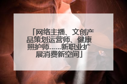 网络主播、文创产品策划运营师、健康照护师……新职业扩展消费新空间
