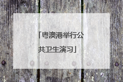 粤澳港举行公共卫生演习