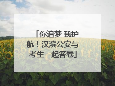 你追梦 我护航！汉滨公安与考生一起答卷