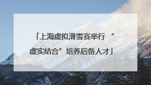 上海虚拟滑雪赛举行 “虚实结合”培养后备人才