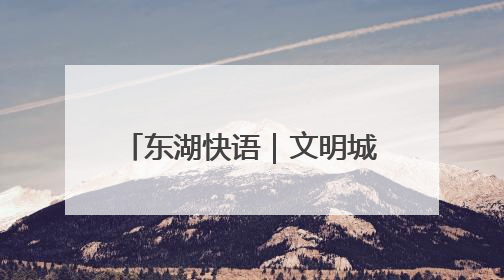 东湖快语｜文明城市创建史，就是一部城市精神成长史