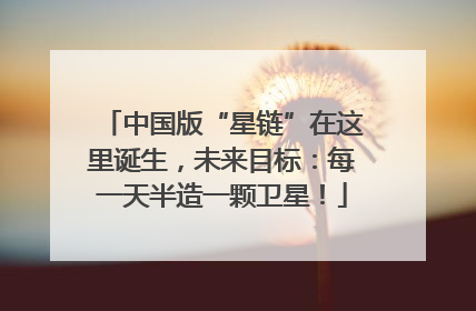 中国版“星链”在这里诞生，未来目标：每一天半造一颗卫星！