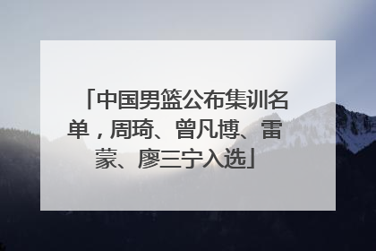 中国男篮公布集训名单，周琦、曾凡博、雷蒙、廖三宁入选