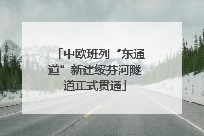 中欧班列“东通道”新建绥芬河隧道正式贯通