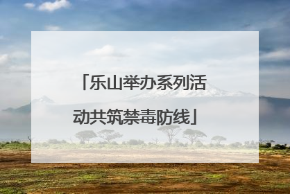 乐山举办系列活动共筑禁毒防线