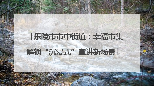 乐陵市市中街道：幸福市集解锁“沉浸式”宣讲新场景