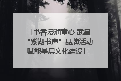 书香浸润童心 武昌“紫湖书声”品牌活动赋能基层文化建设