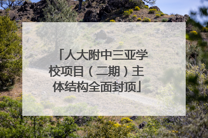 人大附中三亚学校项目（二期）主体结构全面封顶