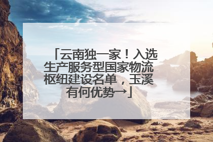 云南独一家！入选生产服务型国家物流枢纽建设名单，玉溪有何优势→