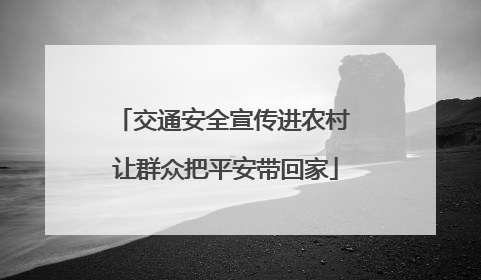 交通安全宣传进农村 让群众把平安带回家