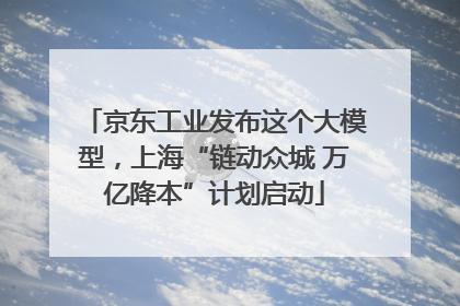京东工业发布这个大模型，上海“链动众城 万亿降本”计划启动