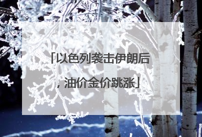 以色列袭击伊朗后，油价金价跳涨