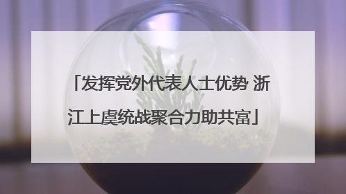 发挥党外代表人士优势 浙江上虞统战聚合力助共富