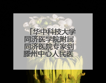 华中科技大学同济医学院附属同济医院专家到滕州中心人民医院会诊