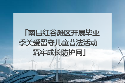 南昌红谷滩区开展毕业季关爱留守儿童普法活动 筑牢成长防护网