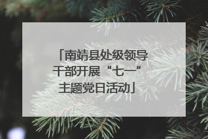 南靖县处级领导干部开展“七一”主题党日活动