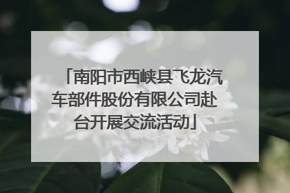 南阳市西峡县飞龙汽车部件股份有限公司赴台开展交流活动