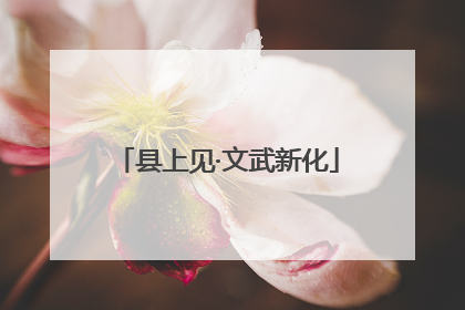 县上见·文武新化
