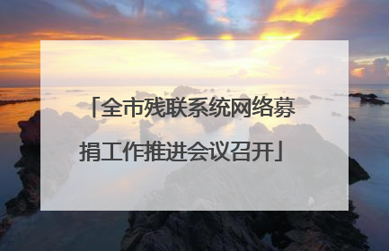 全市残联系统网络募捐工作推进会议召开