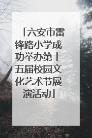 六安市雷锋路小学成功举办第十五届校园文化艺术节展演活动