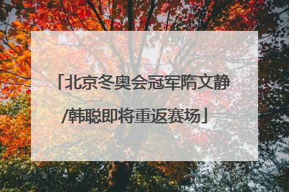 北京冬奥会冠军隋文静/韩聪即将重返赛场