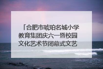 合肥市琥珀名城小学教育集团庆六一暨校园文化艺术节闭幕式文艺汇演圆满举行