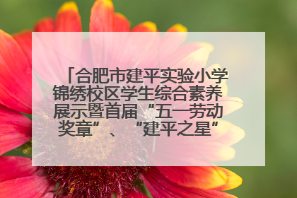 合肥市建平实验小学锦绣校区学生综合素养展示暨首届“五一劳动奖章”、“建平之星”颁奖典礼圆满举办