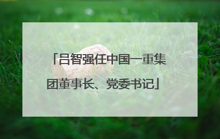 吕智强任中国一重集团董事长、党委书记