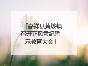嘉祥县黄垓镇召开正风肃纪警示教育大会