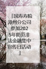 国寿寿险漳州分公司参加2025年防范非法金融集中宣传日活动