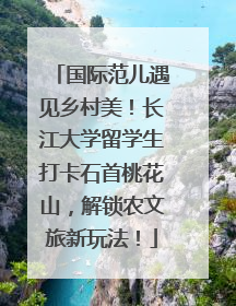 国际范儿遇见乡村美！长江大学留学生打卡石首桃花山，解锁农文旅新玩法！
