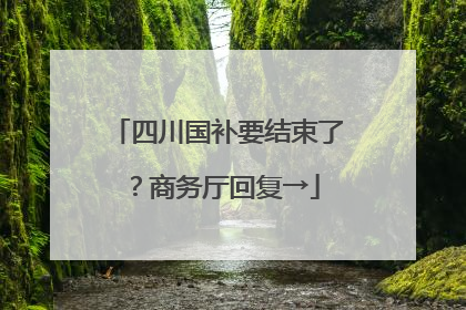 四川国补要结束了？商务厅回复→