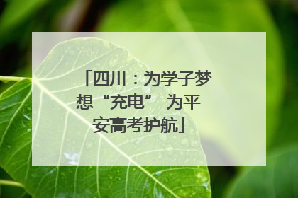 四川：为学子梦想“充电” 为平安高考护航